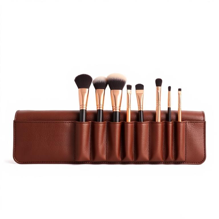 Kit 8 Pincéis Profissionais para Maquiagem com Estojo